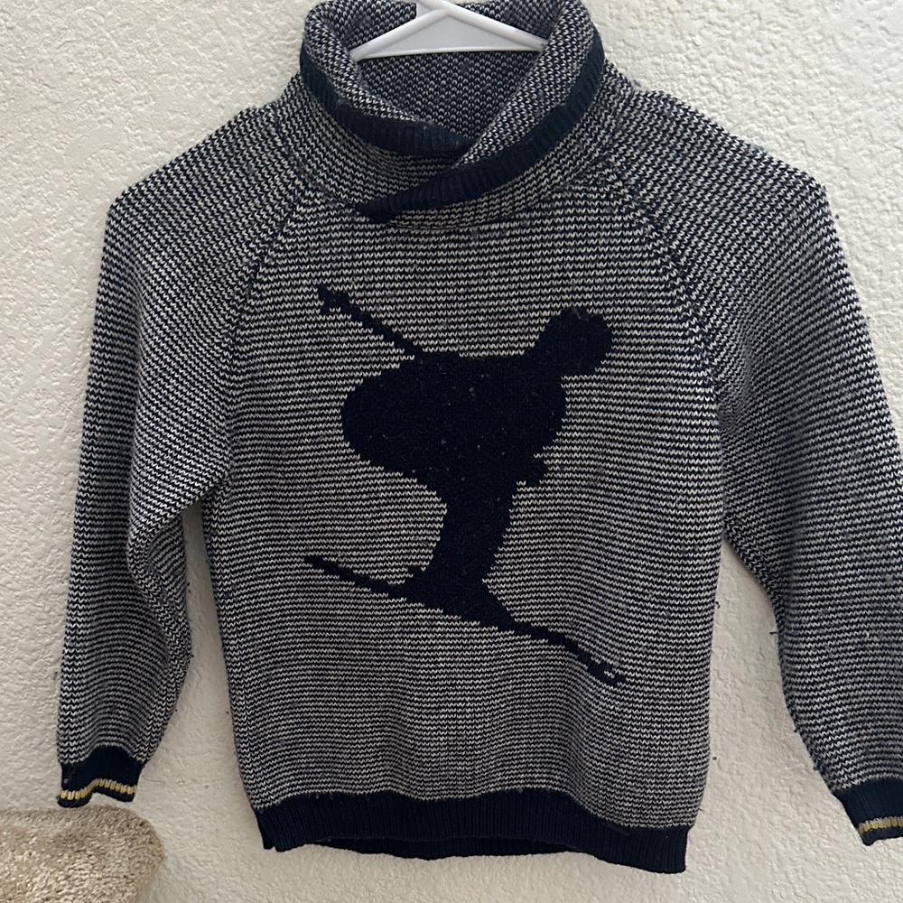 Mayoral Navy and White Turtleneck Sweater